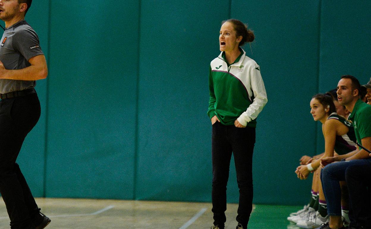 Aranda, durante el duelo de este sábado contra el Hafesa Raca Granada. 