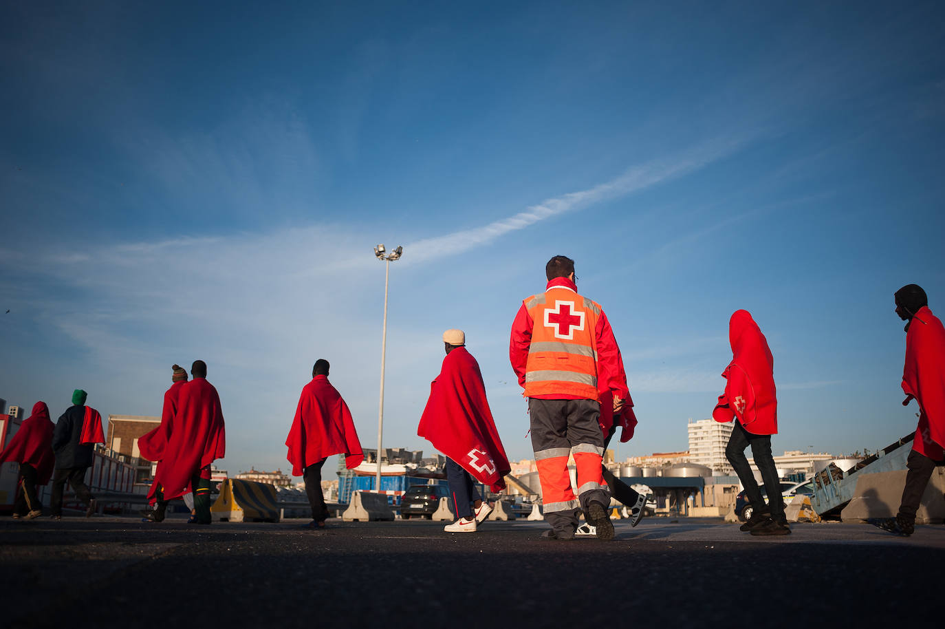 Uno de los migrantes que llegaron al puerto malagueño 