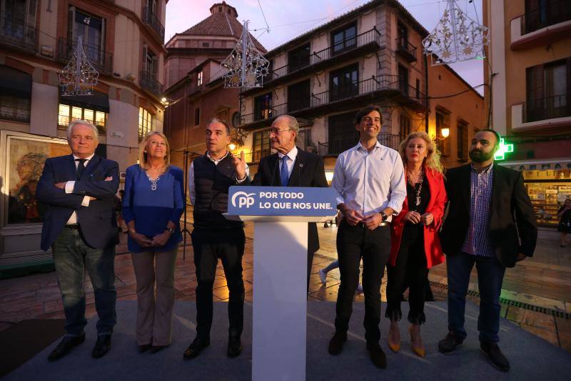 Dirigentes del PP en Málaga capital este jueves