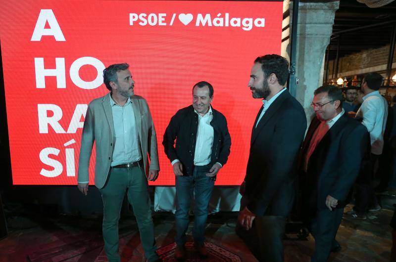 Dirigentes del PSOE en Málaga capital este jueves