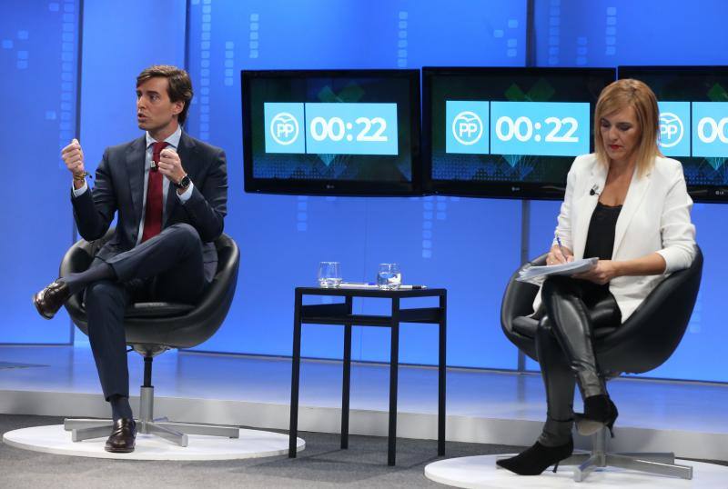 Ignacio López (PSOE), Guillermo Díaz (Cs), Pablo Montesinos (PP), Alberto Garzón (Unidas Podemos) y Patricia Rueda (Vox) participan en un debate de SUR y 101TV