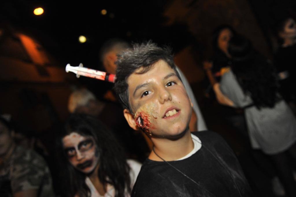 Niños de Cruz de Humilladero, en los actos de la noche de Halloween 