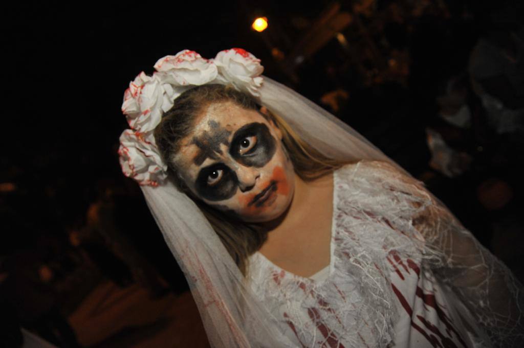 Niños de Cruz de Humilladero, en los actos de la noche de Halloween 