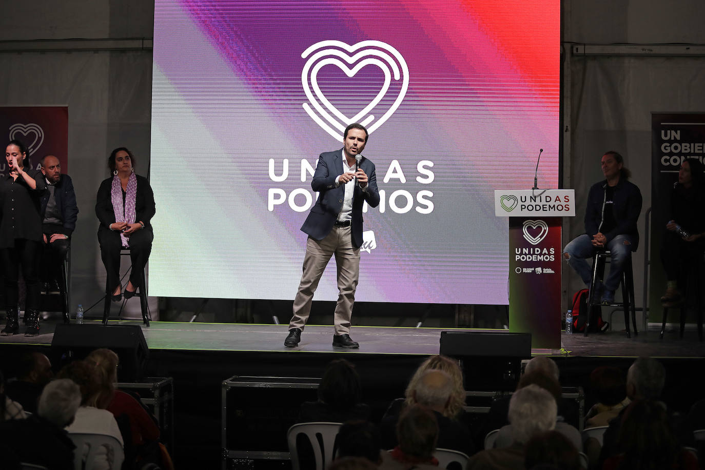 Un momento del acto en el parque del Oeste 