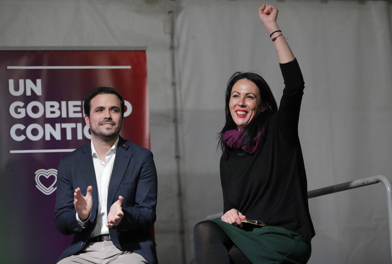 Un momento del acto en el parque del Oeste 