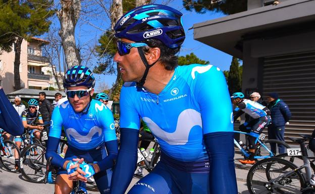 Bennati en la Vuelta a Castilla y León que no pudo finalizar por una caída.