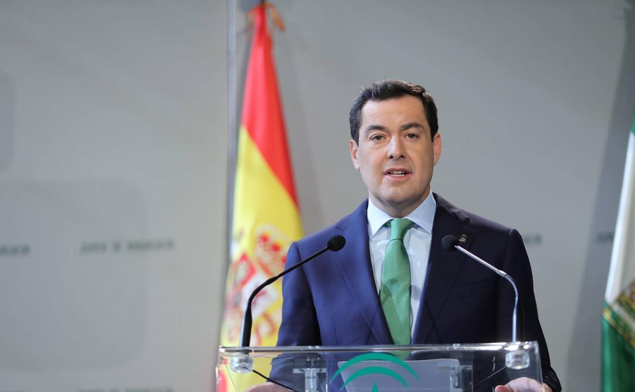 Moreno durante la declaración institucional.