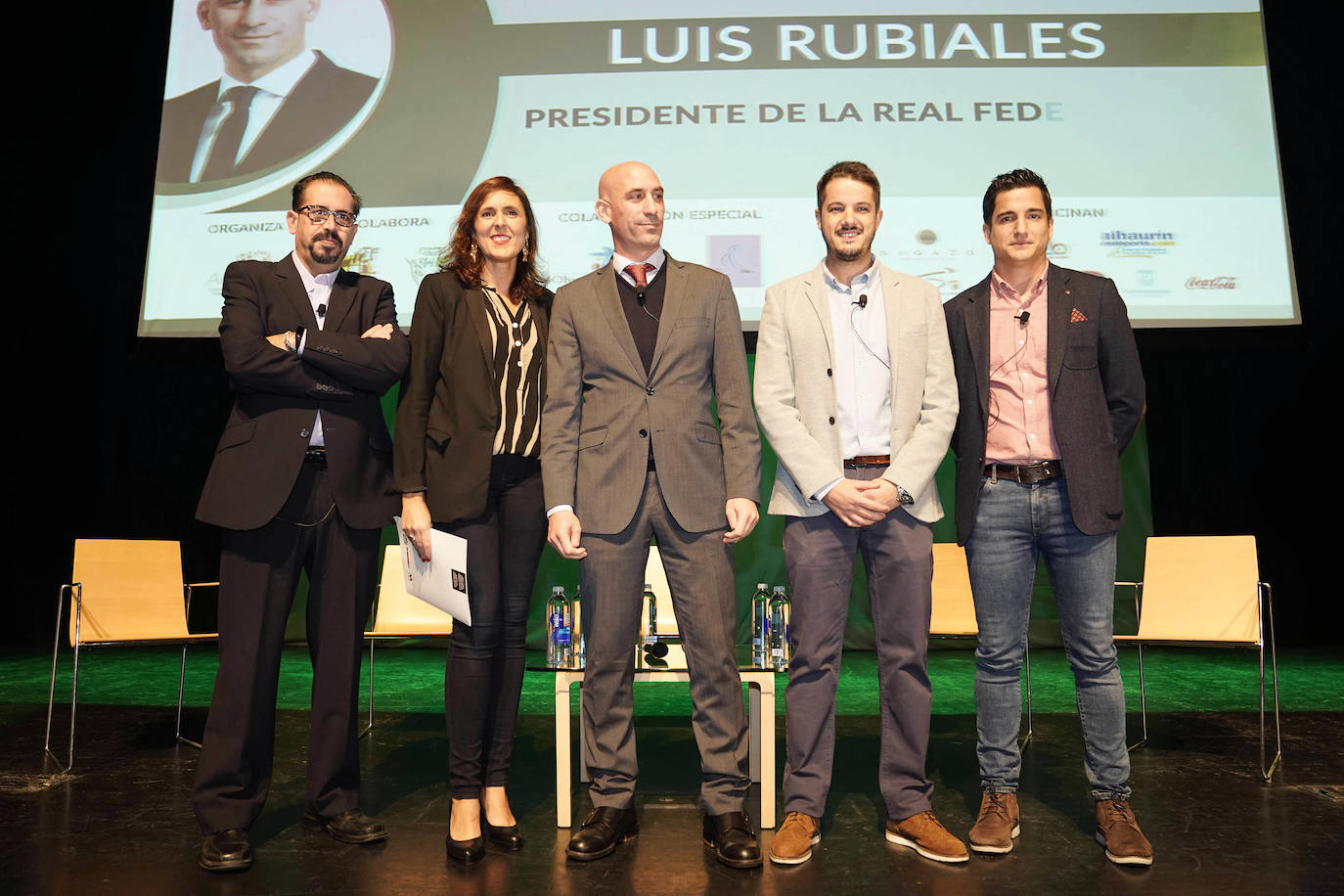 Sergio Cortés, Isa Sánchez, Luis Rubiales, Dani Marín y Enrique Salvatierra.