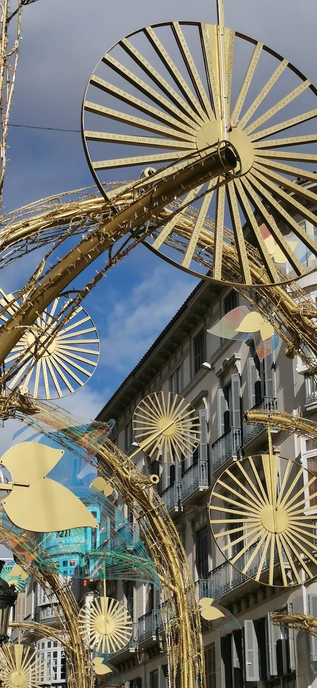 El bosque navideño en el que se convertirá este año la céntrica vía malagueña ya se encuentra casi listo. Aunque aún habrá que esperar al próximo 29 de noviembre para verlo iluminado.