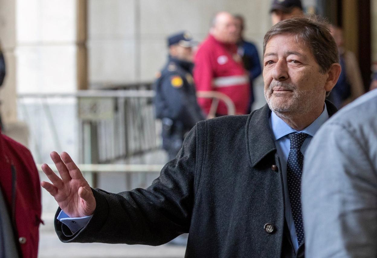 Francisco Javier Guerrero, a su llegada al juzgado. 