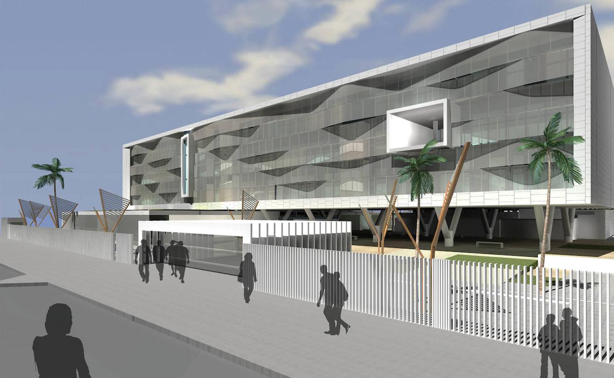 Proyecto que iba a realizarse en un solar situado en la esquina de las calles Pacífico y Cañada del Tesoro. 