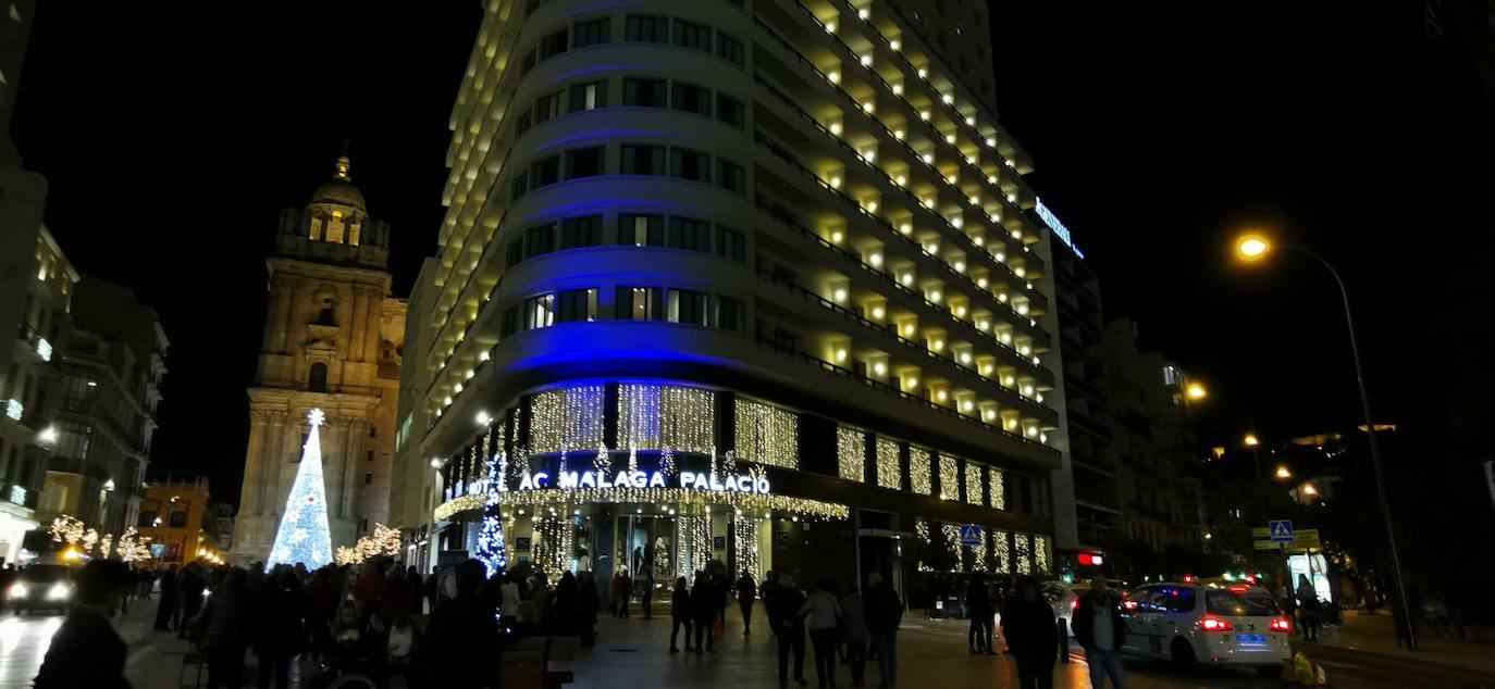 Durante los 40 días que duren los fastos navideños, la calle Larios se transformará en un bosque lleno de hojas y soles