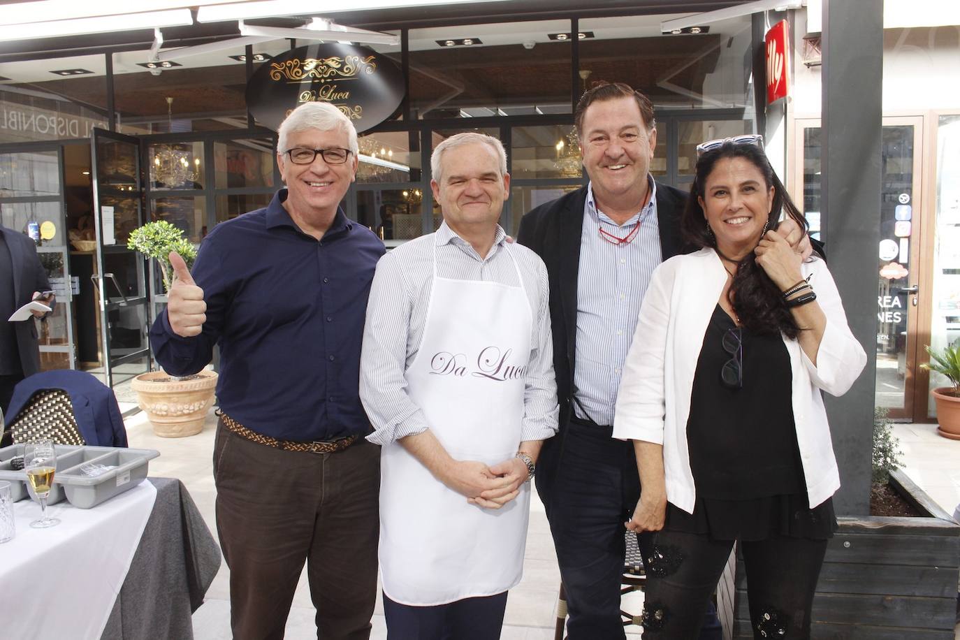 El Restaurante Da Lucca acoge una nueva edición de Sponsor Team. En la foto, Juan Emilio Barranco, Carlos Bentabol, Ramón Berzosa y Natalia Gallego.