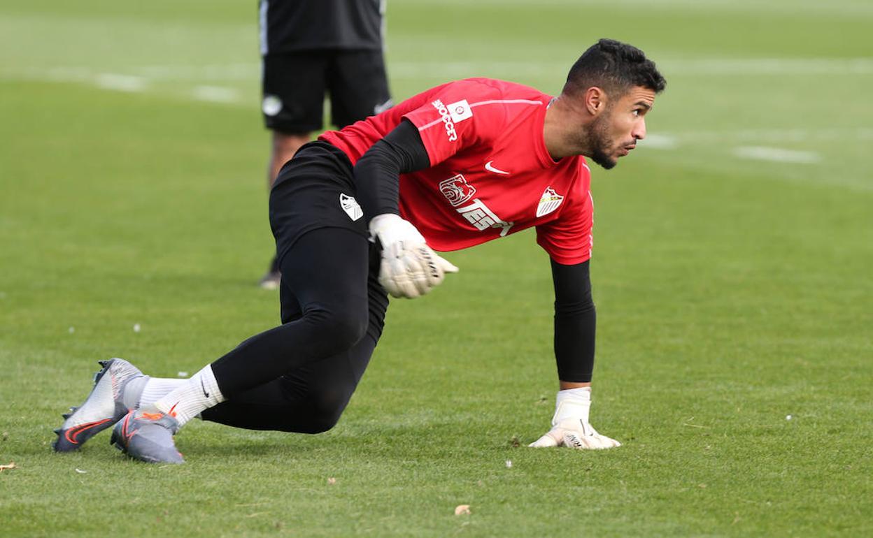 Munir, durante el entrenamiento de este jueves. 