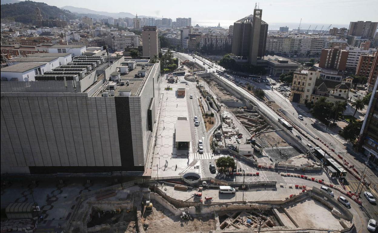 Las obras del metro de Málaga entre la estación ferroviaria y el Guadalmedina es una de las actuaciones prioritarias de la Junta. 