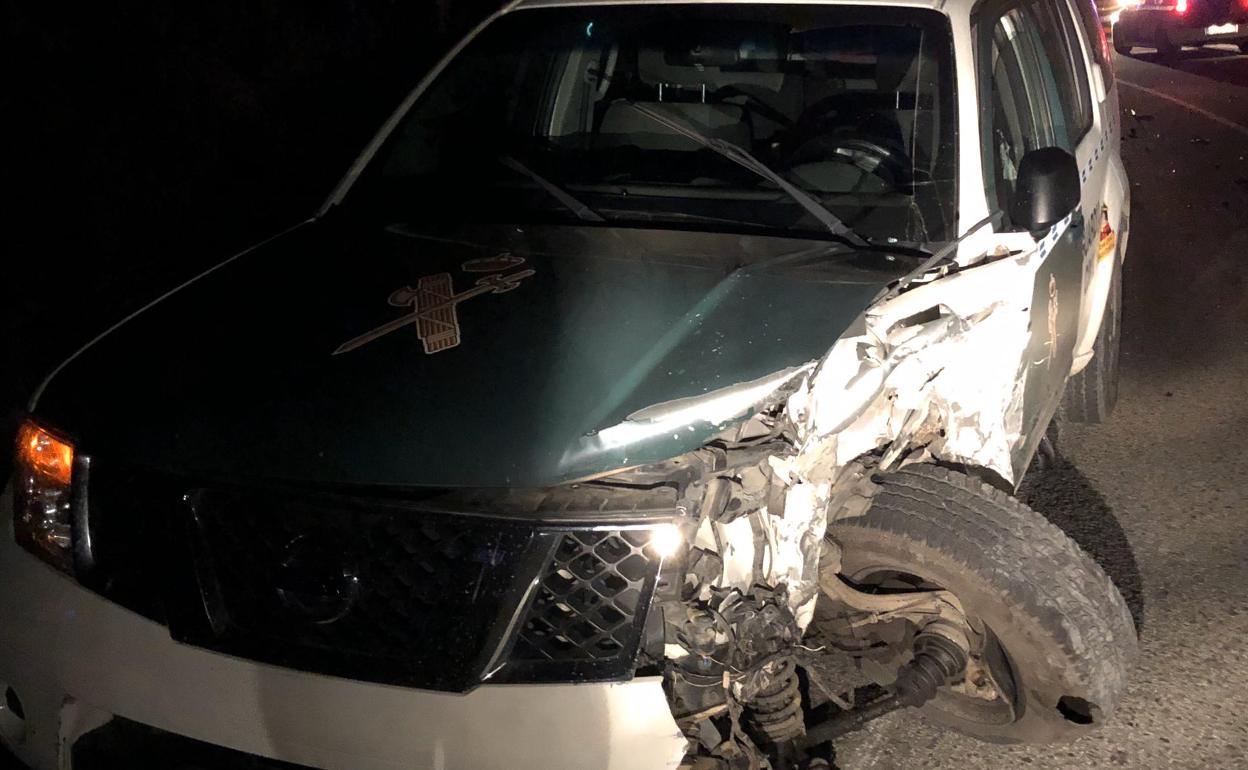 El coche de la Guardia Civil