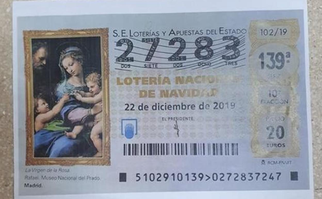 El número del décimo de la Lotería de Navidad que ha sido robado