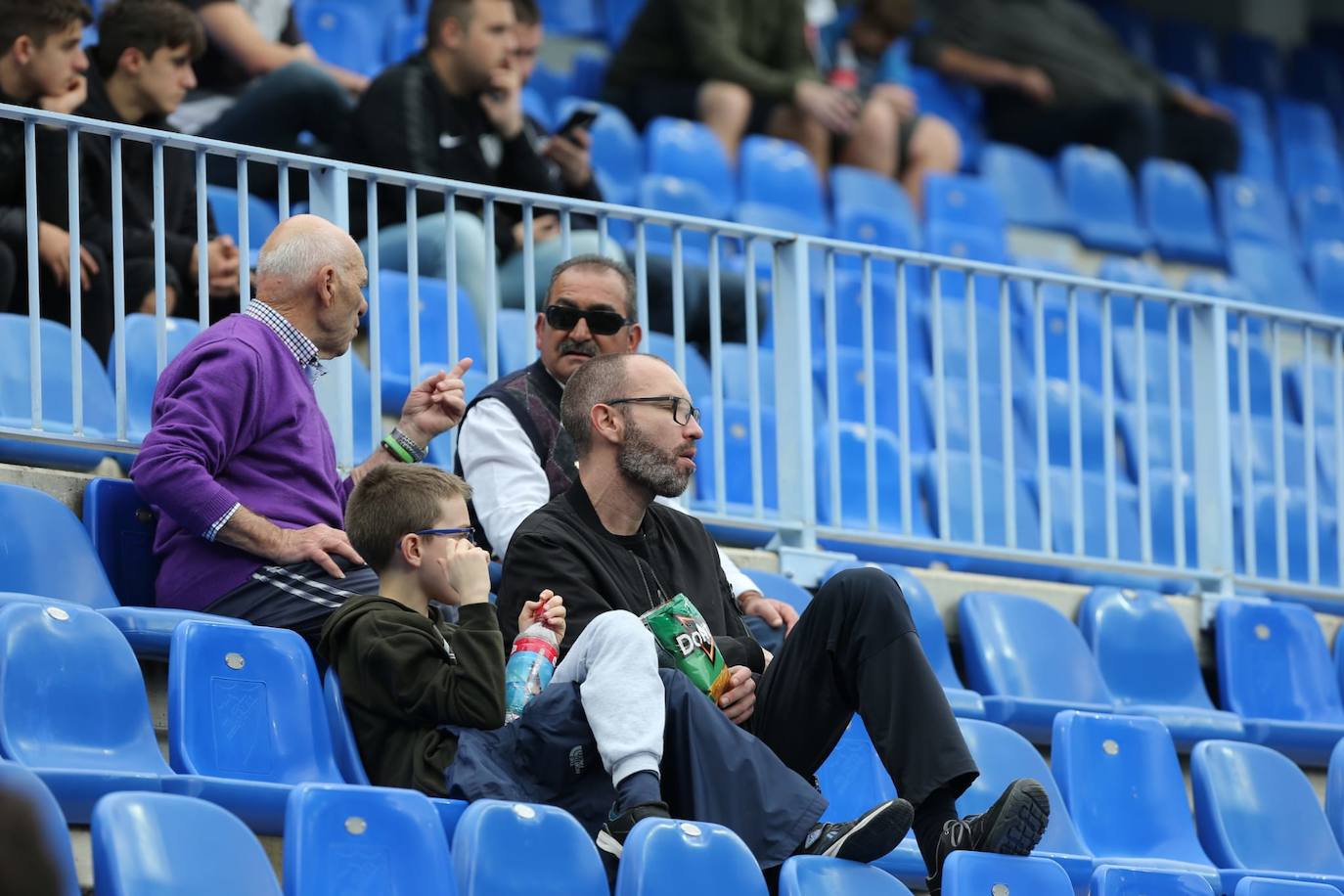 Espectadores este sábado en La Rosaleda 