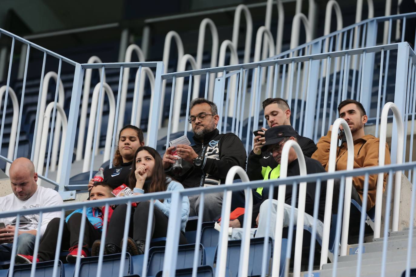 Espectadores este sábado en La Rosaleda 