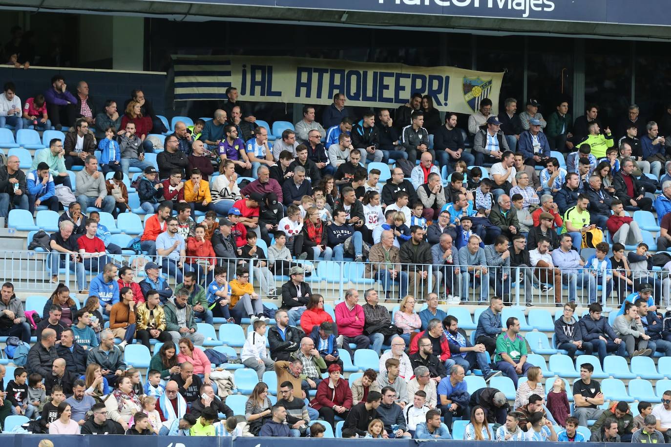 Espectadores este sábado en La Rosaleda 