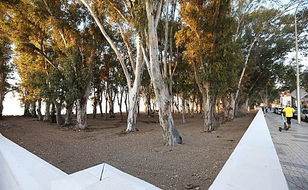 Nueva vista desde la calle Bolivia hacia el parque marítimo de los Baños del Carmen. 