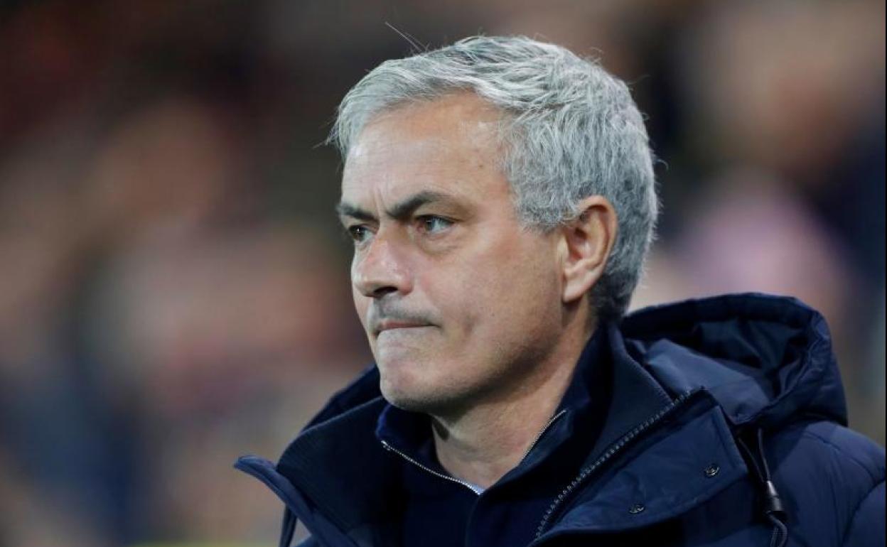 José Mourinho, durante el Norwich-Tottenham.