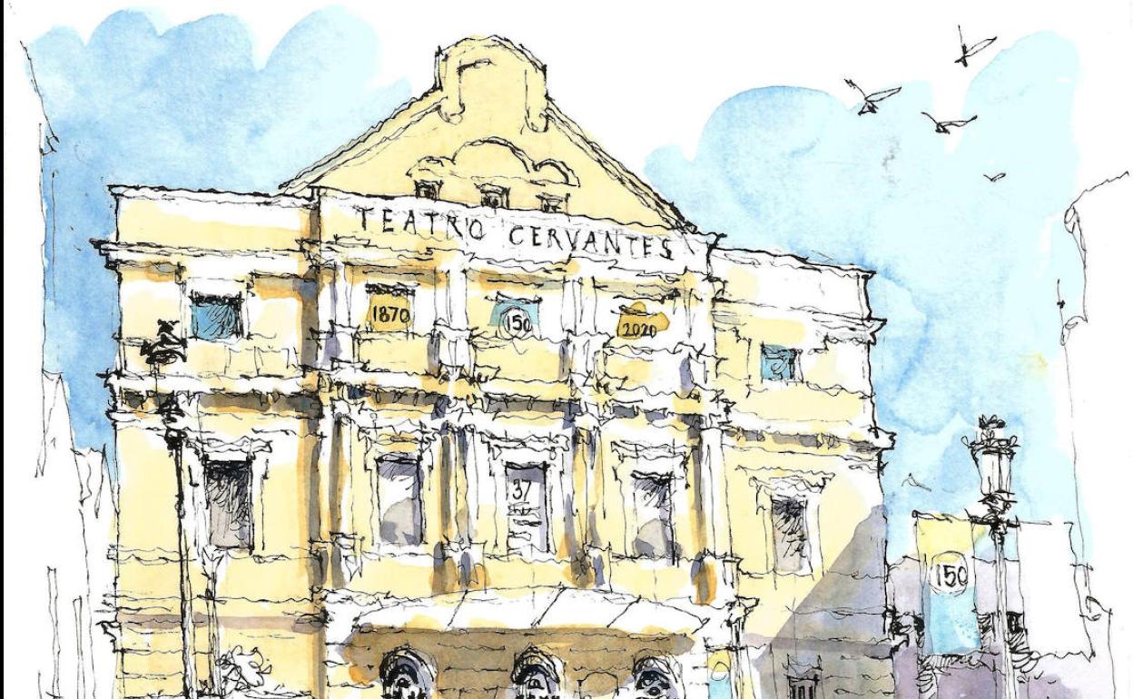 Málaga a trazos: 150 años del Cervantes