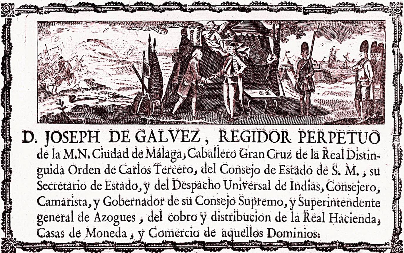 Impreso oficial de D. José de Gálvez 