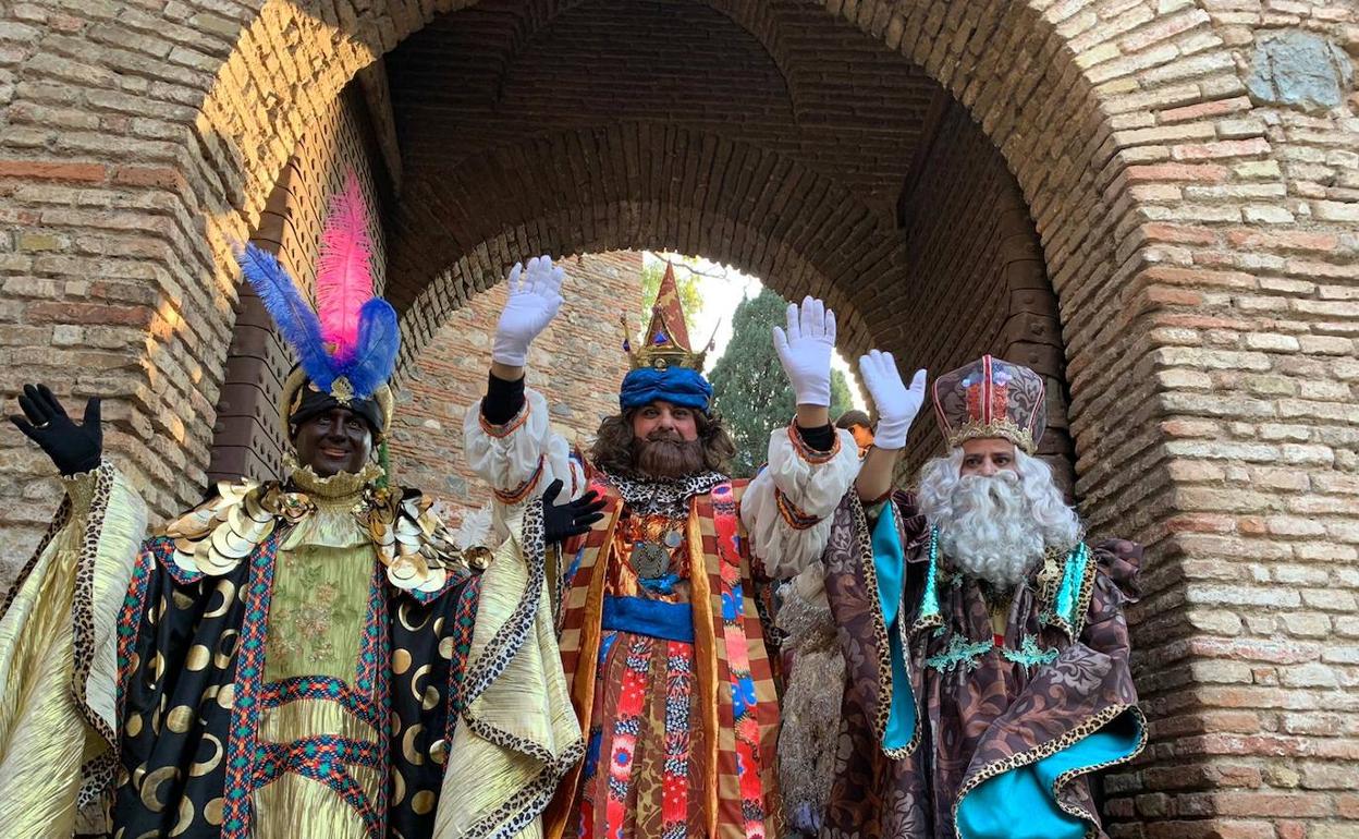 Los Reyes, en la Alcazaba esta tarde. 