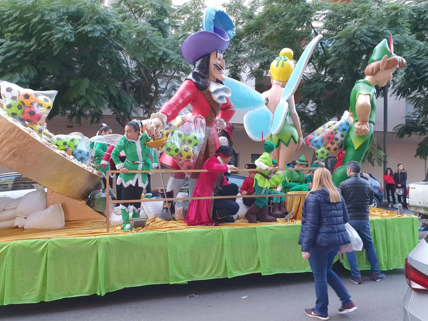 Carrozas en el desfile de Estepona. 