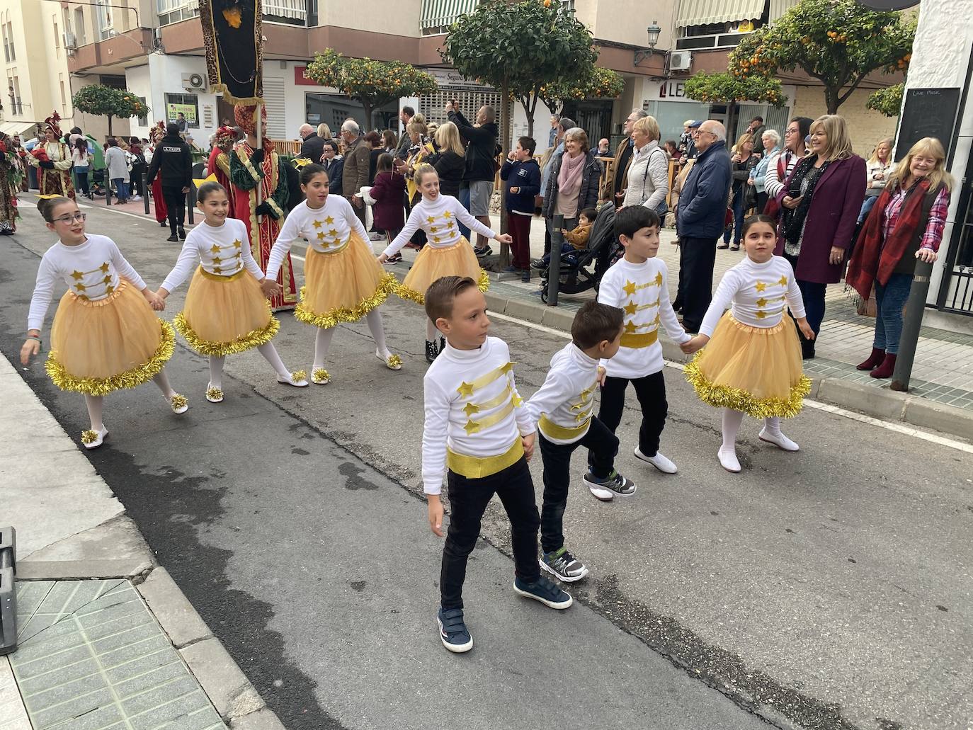 Desfile de Melchor, Gaspar y Baltasar en Nerja