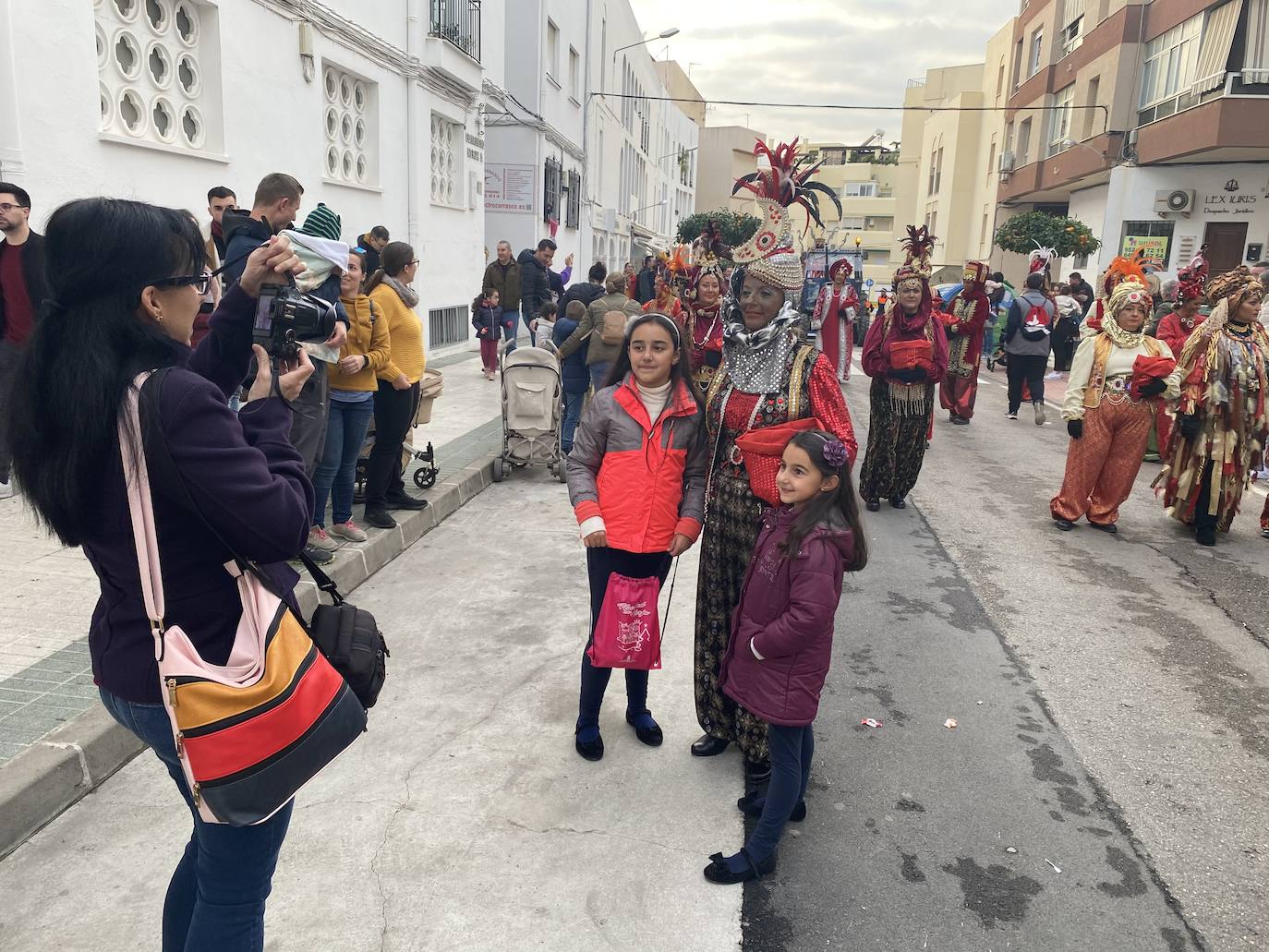 Desfile de Melchor, Gaspar y Baltasar en Nerja