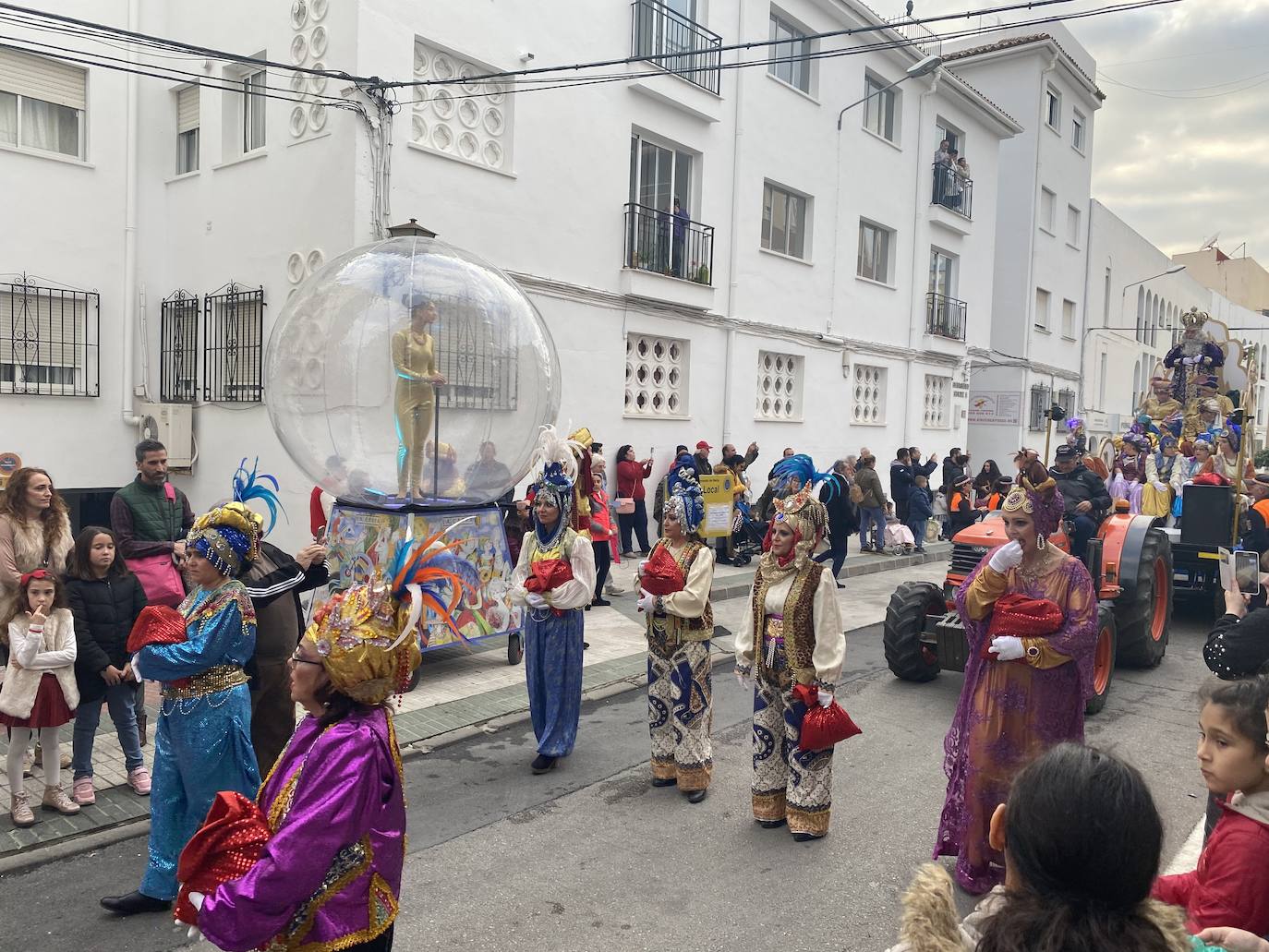 Desfile de Melchor, Gaspar y Baltasar en Nerja