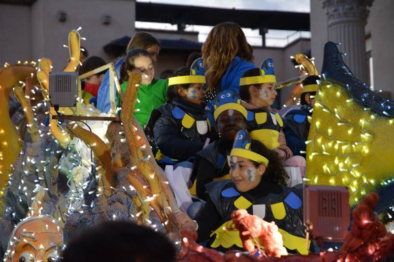 Asistentes a la Cabalgata de Reyes Magos de este año en Málaga capital. 