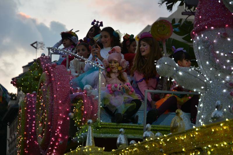 Asistentes a la Cabalgata de Reyes Magos de este año en Málaga capital. 