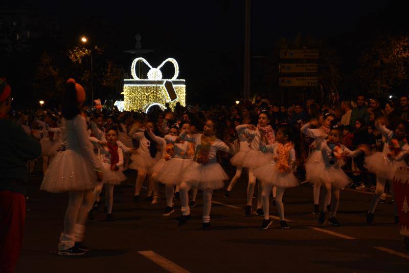 Asistentes a la Cabalgata de Reyes Magos de este año en Málaga capital. 