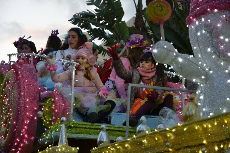 Asistentes a la Cabalgata de Reyes Magos de este año en Málaga capital. 