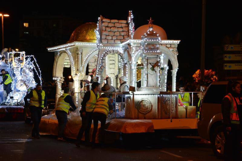 Asistentes a la Cabalgata de Reyes Magos de este año en Málaga capital. 