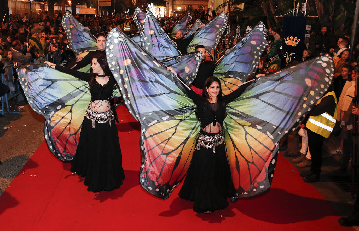 Asistentes a la Cabalgata de Reyes Magos de este año en Málaga capital. 
