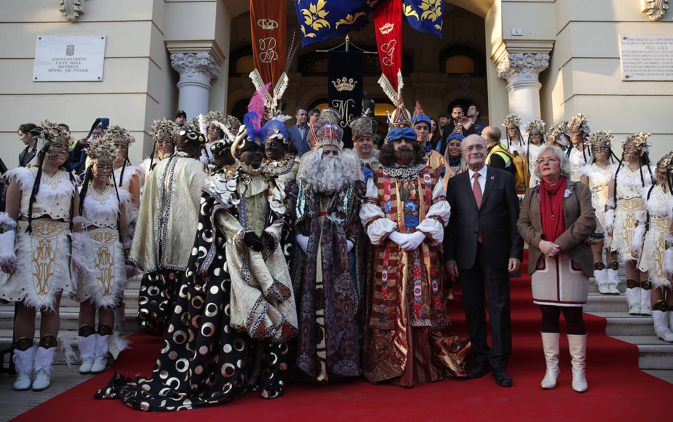 Asistentes a la Cabalgata de Reyes Magos de este año en Málaga capital. 