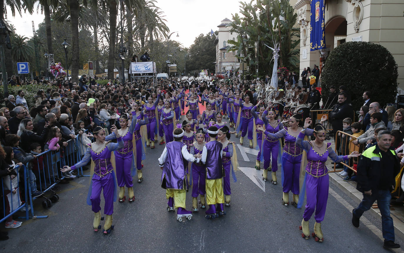 Asistentes a la Cabalgata de Reyes Magos de este año en Málaga capital. 