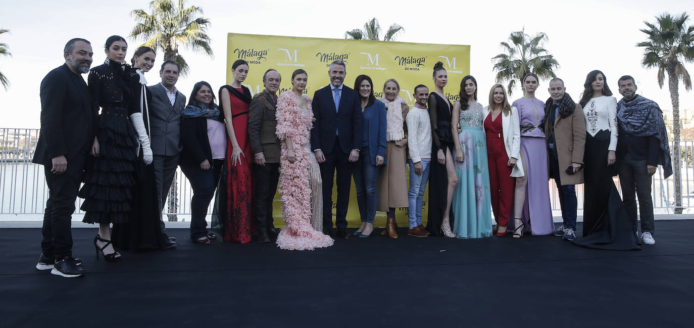 Rafael Urquízar, Montesco, Ángel Palazuelos, Javier Alcántara, F de Frank, Susana Hidalgo, Jorge Sánchez y Antonia Galiano desvelan sus apuestas de cara a la alfombra roja del próximo 25 de enero en un desfile organizado por la marca promocional 'Málaga de moda' 