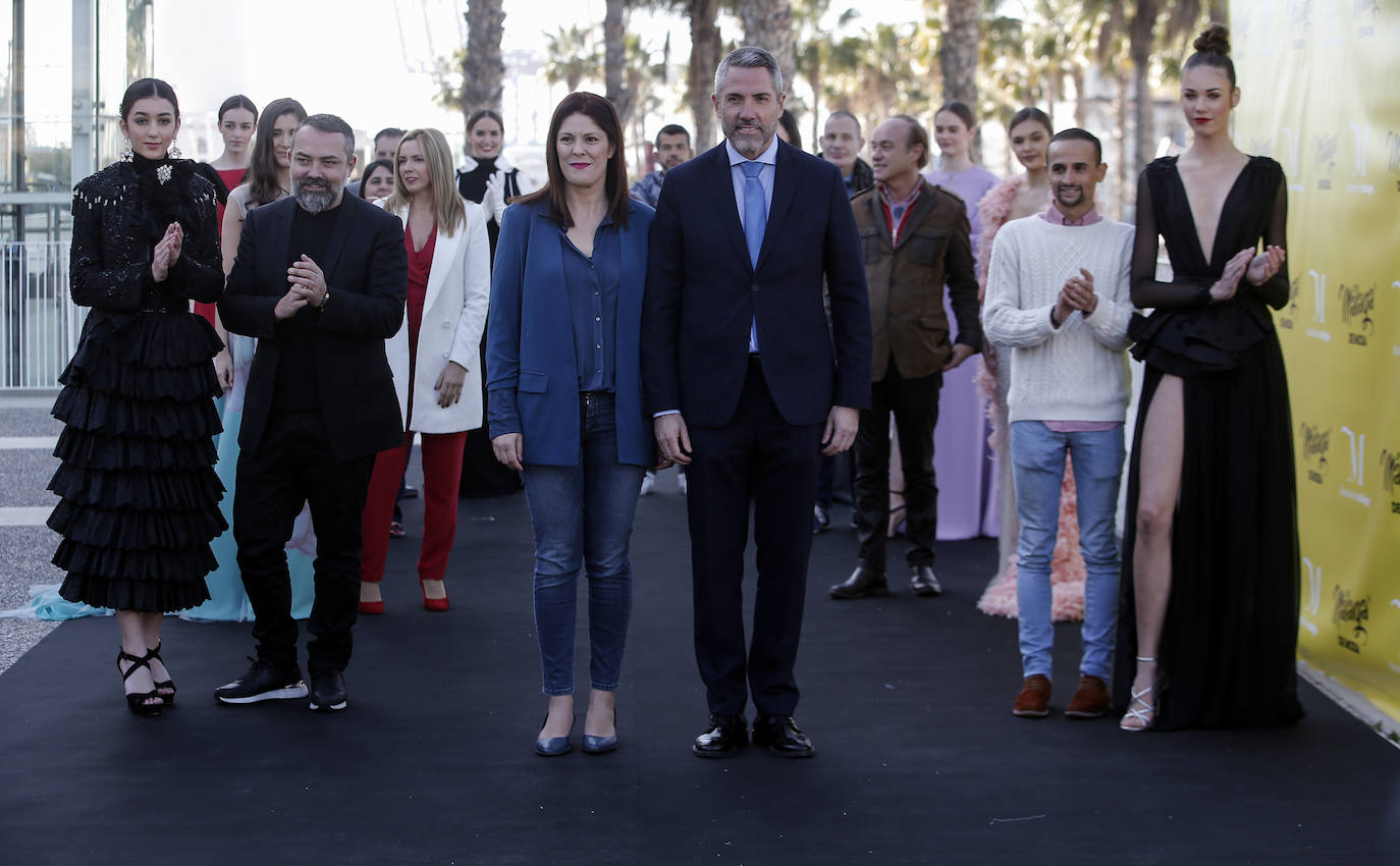 Rafael Urquízar, Montesco, Ángel Palazuelos, Javier Alcántara, F de Frank, Susana Hidalgo, Jorge Sánchez y Antonia Galiano desvelan sus apuestas de cara a la alfombra roja del próximo 25 de enero en un desfile organizado por la marca promocional 'Málaga de moda' 