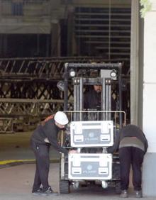 Imagen secundaria 2 - Premios Goya 2020: El Martín Carpena comienza a transformarse para la ceremonia de entrega