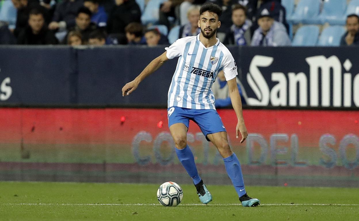 Juande, ayer contra la Ponferradina en La Rosaleda.