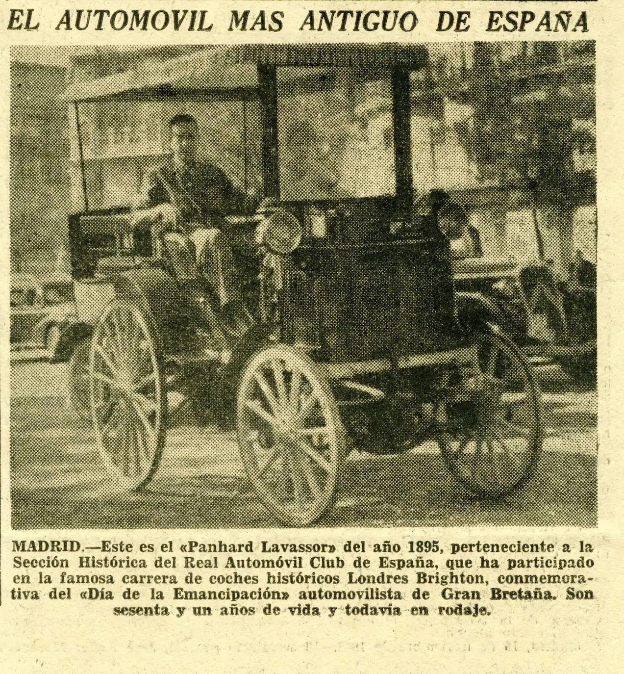 Recorte de prensa de 1956 