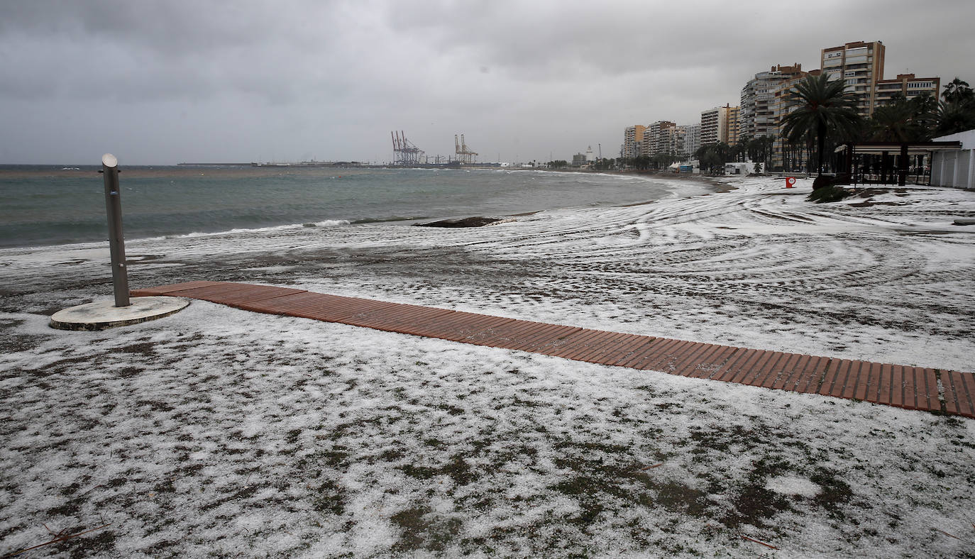 Granizada en Málaga | Fotos: Así ha sido la granizada caída en Málaga