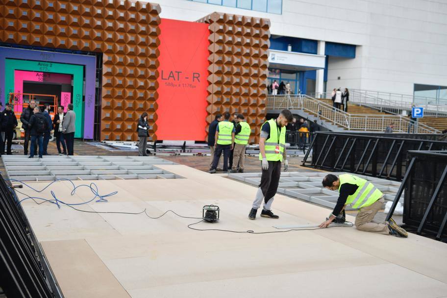 Preparativos para la gala este viernes en el Martín Carpena 