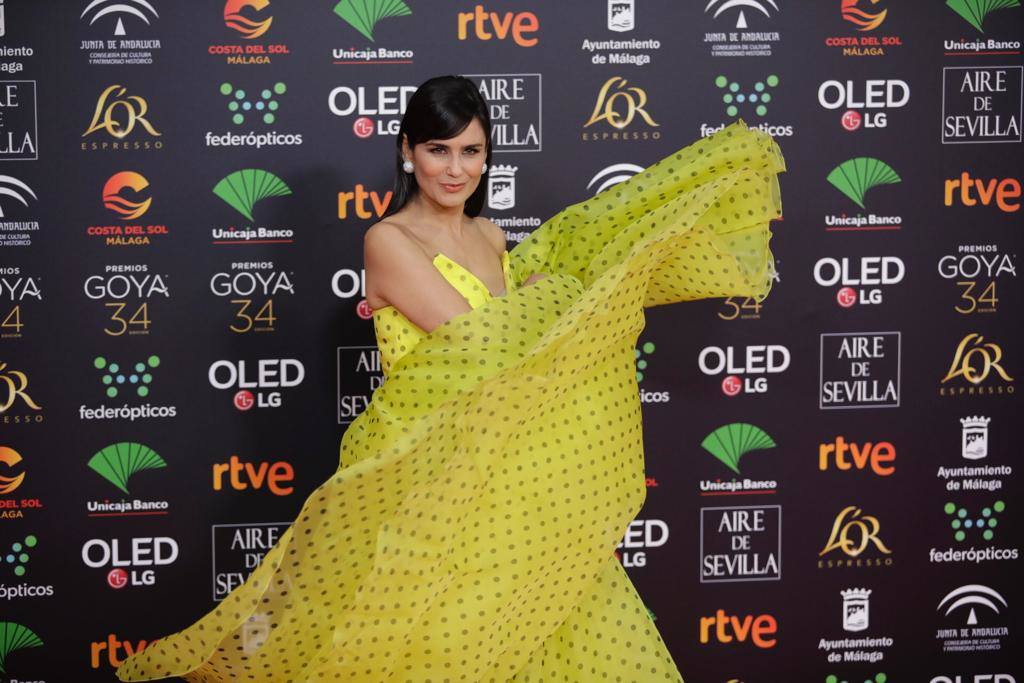 Desfile de los famosos asistentes a la gala en el Palacio de Deportes. 