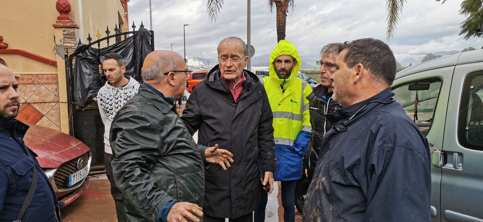 Efectos de las últimas lluvias en Campanillas. En Málaga se mantiene el aviso naranja este sábado.